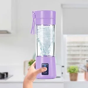 Portable Electric Mini USB Bottle Juicer Blender | 6 Blade Rechargeable Hand Juicer Bottle for Smoothies & Travel| Fruit Juice Maker| Multicolour image 3