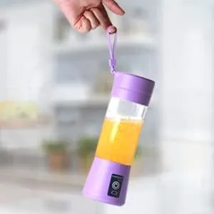 Portable Electric Mini USB Bottle Juicer Blender | 6 Blade Rechargeable Hand Juicer Bottle for Smoothies & Travel| Fruit Juice Maker| Multicolour thumbnail 4
