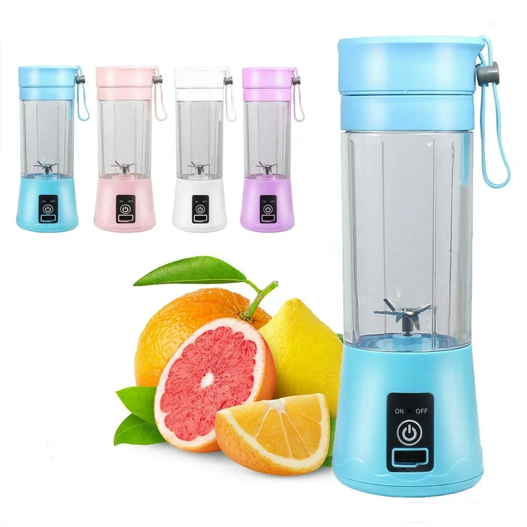 Juicer Bottle Blender | Rechargeable Travel Fruit Juice Maker| Sky Blue image 2