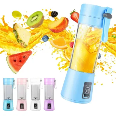 Juicer Bottle Blender |  Rechargeable Travel Fruit Juice Maker| Sky Blue thumbnail 2