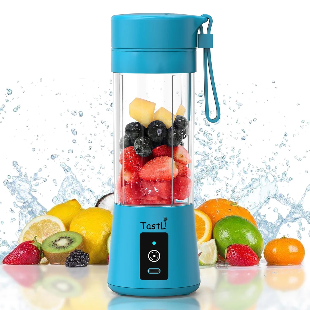Juicer Bottle Blender | Rechargeable Travel Fruit Juice Maker| Sky Blue image 1