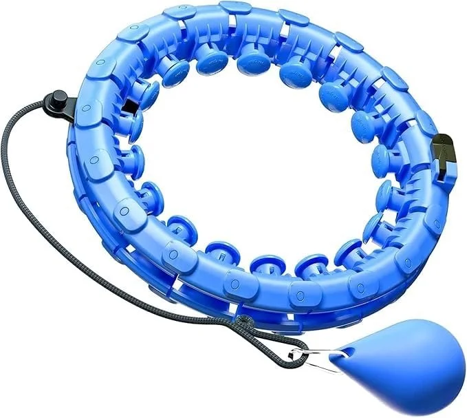 Weighted Hula Exercise Hoop Extra Large Infinity Fitness Hoop with 360° Spinning Ball |Detachable Adjustable Waist Hoop for Adults Weight Loss| Core Strength & Full Body Workout image 1