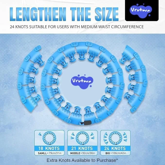 Weighted Hula Exercise Hoop Extra Large Infinity Fitness Hoop with 360° Spinning Ball |Detachable Adjustable Waist Hoop for Adults Weight Loss| Core Strength & Full Body Workout image 5