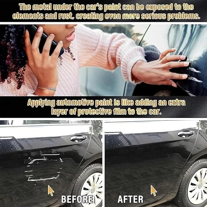 Premium Car Scratch Repair Pen | 2-in-1 Automotive Touch Up Paint Pen for Deep Scratches & Minor Paint Imperfections | Special Black Automotive Coating | Car & Bike Paint Fix image 4