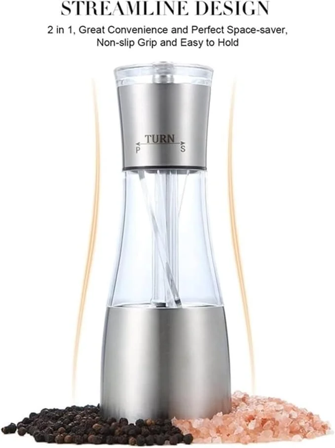  Salt and Pepper Grinder for Home & Kitchen | Adjustable Coarseness Stainless Steel Spice Grinder  image 4