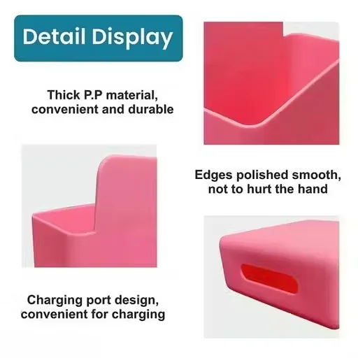 Mini Multipurpose Wall Holder | Mobile & Remote Holder Charging Point | No‑Drill Self Adhesive Plastic Set for Bathroom & Stationery image 3