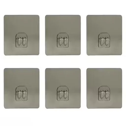 Self Adhesive Wall Hooks Magic Sticker Pack | Strong 2 kg Load | For Bedroom Kitchen Bathroom Living Room image 4