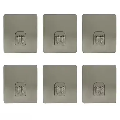 Self Adhesive Wall Hooks Magic Sticker Pack | Strong 2 kg Load | For Bedroom Kitchen Bathroom Living Room thumbnail 3