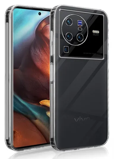 Soft Silicon Scratch Resistant Clear Case for Vivo X80 Pro | Transparent Slim Protective Cover thumbnail 0