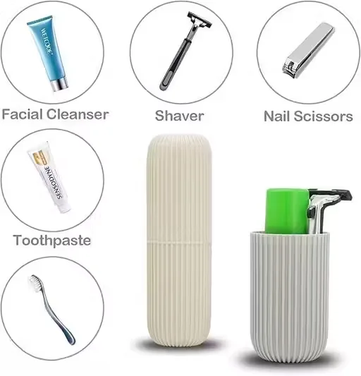 Travel Soap Case & Toothbrush Holder | Leakproof Waterproof 2‑Piece Set White image 4