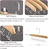 Wooden Closet Hanger with 8 Adjustable Hooks | U-Shaped Space-Saving Organizer for Ties, Belts, Scarves & Lingerie | Multi-Purpose Wardrobe Rack (1 Pc) image 2