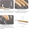 Wooden Closet Hanger with 8 Adjustable Hooks | U-Shaped Space-Saving Organizer for Ties, Belts, Scarves & Lingerie | Multi-Purpose Wardrobe Rack (1 Pc) thumbnail 1