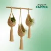  Handmade Macrame Wall Hanging Planter Set| Cotton Rope Pot Holders|3 Plant Holders| White Boho Decor|Indoor Balcony  thumbnail 1