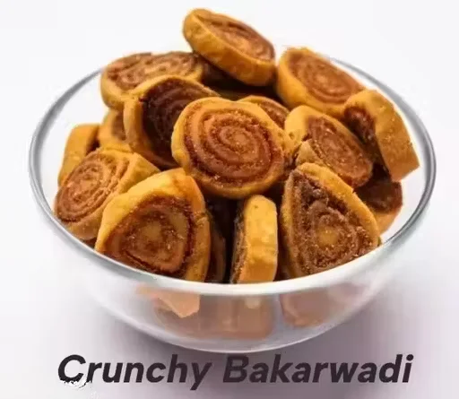 Laxminarayan Gujarati Bakarwadi | Traditional Indian Namkeen Snack | 500g | Tea Time, Savory & Less Oily image 1