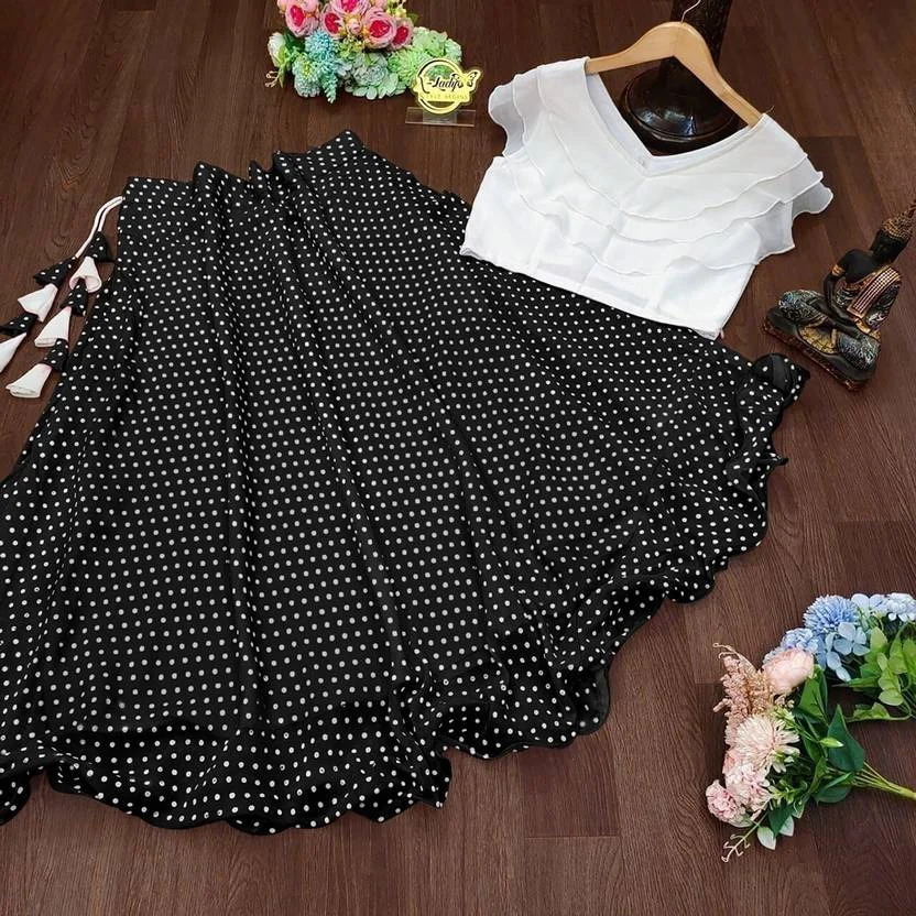 Nyari Wear Women Ethnic Top Skirt Set | Comfortable Soft Fabric | XL Size | Festive & Party Wear image 2
