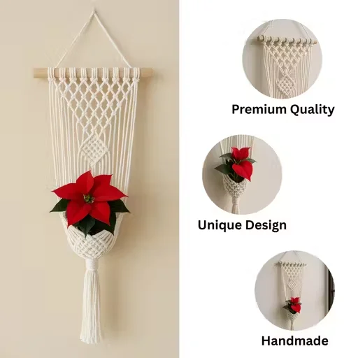 Classy Wall Decor & Hangings | Elegant Fabric Wall Art for Living Room |Bedroom, Office | Festive Toran| Lightweight, Handmade image 2