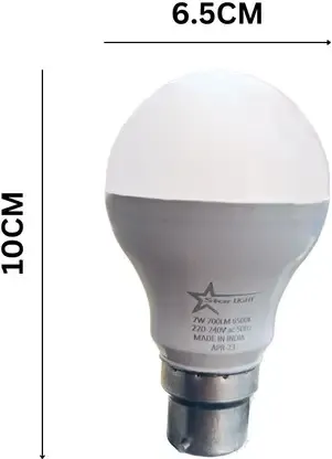 Starlight 7W LED Bulb | Basic Standard B22, Energy Saving, Long-Lasting | Home & Office Lighting | White Light  thumbnail 1