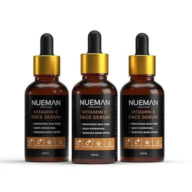 NUEMAN Vitamin C Face Serum 90 ml| For Men | 15% Vitamin C Niacinamide Hyaluronic Acid & Licoricey | Brightens Skin Fades Dark Spots Fragrance-Free| Dermatologically Tested thumbnail 0