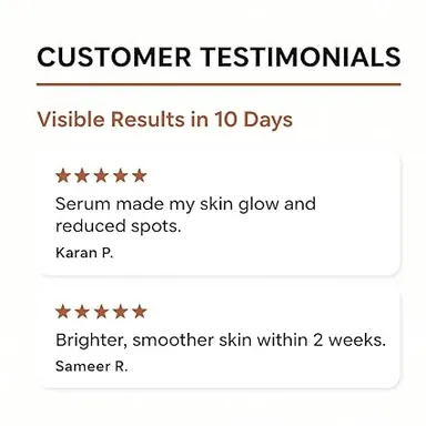 NUEMAN Vitamin C Face Serum 90 ml| For Men | 15% Vitamin C Niacinamide Hyaluronic Acid & Licoricey | Brightens Skin Fades Dark Spots Fragrance-Free| Dermatologically Tested thumbnail 5