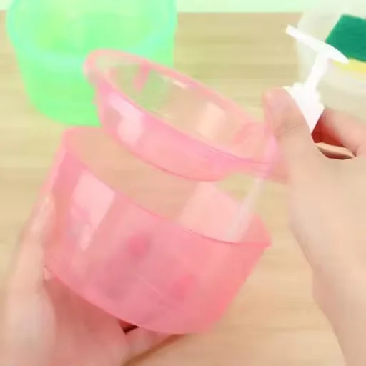 2-in-1 Transparent Soap Dispenser with Sponge Holder | Leakproof Kitchen Pump | 1L Capacity image 3