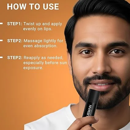 NUEMAN Lip Balm with SPF 15 | 15g (5g x 3) | For Men | With Sunflower Oil| Shear Butter| Coconut| Cocoa Butter| Non-Sticky| Repairs Dry| Chapped Lips| Dermatologically Tested image 5