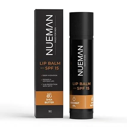 NUEMAN Vitamin C Face Serum (30ml) | Lip Balm with SPF 15 (5g) | Combo for Men| Brightens Skin| Fades Dark Spots| Repairs Dry| Chapped Lips| Non Sticky |Fragrance  Free| Dermot Tested image 3