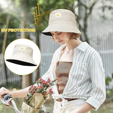 Vrutwa Women Bucket Hat | Foldable Cotton Summer Sun Hat for Outdoor thumbnail 5