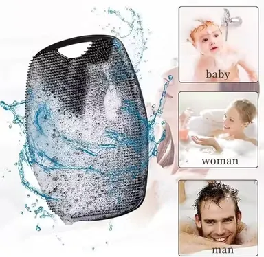 Silicone Body Scrubber | Dead Skin Remover Brush | Super Soft Bath Exfoliator for Men Women | Non-Slip & Reusable & Hygienic