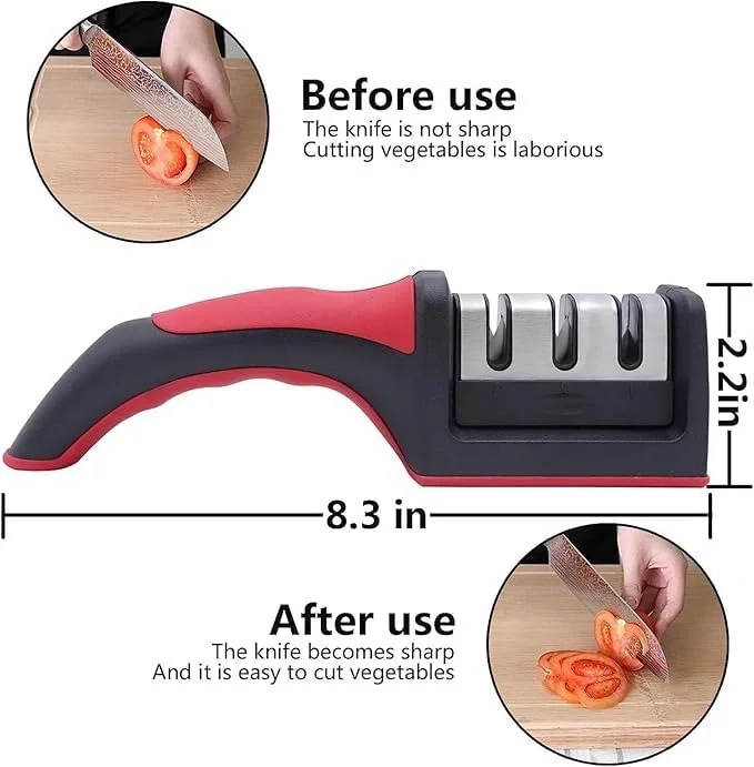 Vrutwa 3 Pcs Knife Sharpening Tool Set | Kitchen Knife Repair, Polish & Fruit|Vegetable Peeler image 3