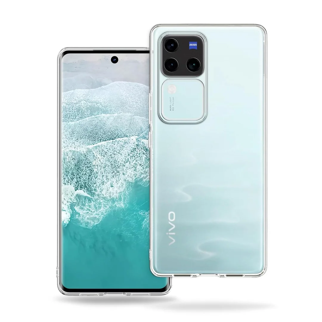 Vivo V30 Pro 5G Transparent Silicone Back Cover | Slim Soft Mobile Case image 1