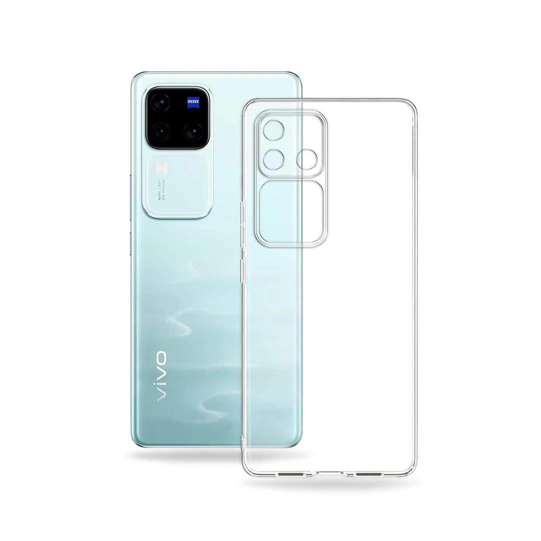 Vivo V30 Pro 5G Transparent Silicone Back Cover | Slim Soft Mobile Case image 2