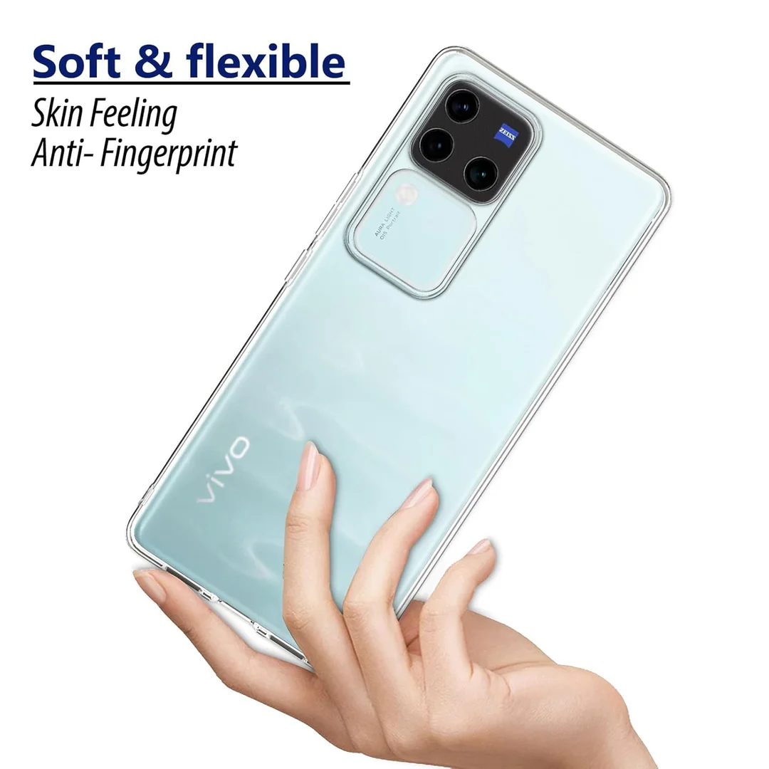 Vivo V30 Pro 5G Transparent Silicone Back Cover | Slim Soft Mobile Case image 4