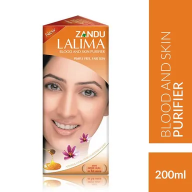 Zandu Lalima Blood and Skin Purifier| 200ml | Herbal Anti-Pimple Tonic| Ayurvedic Skin Glow| Natural Detox thumbnail 1