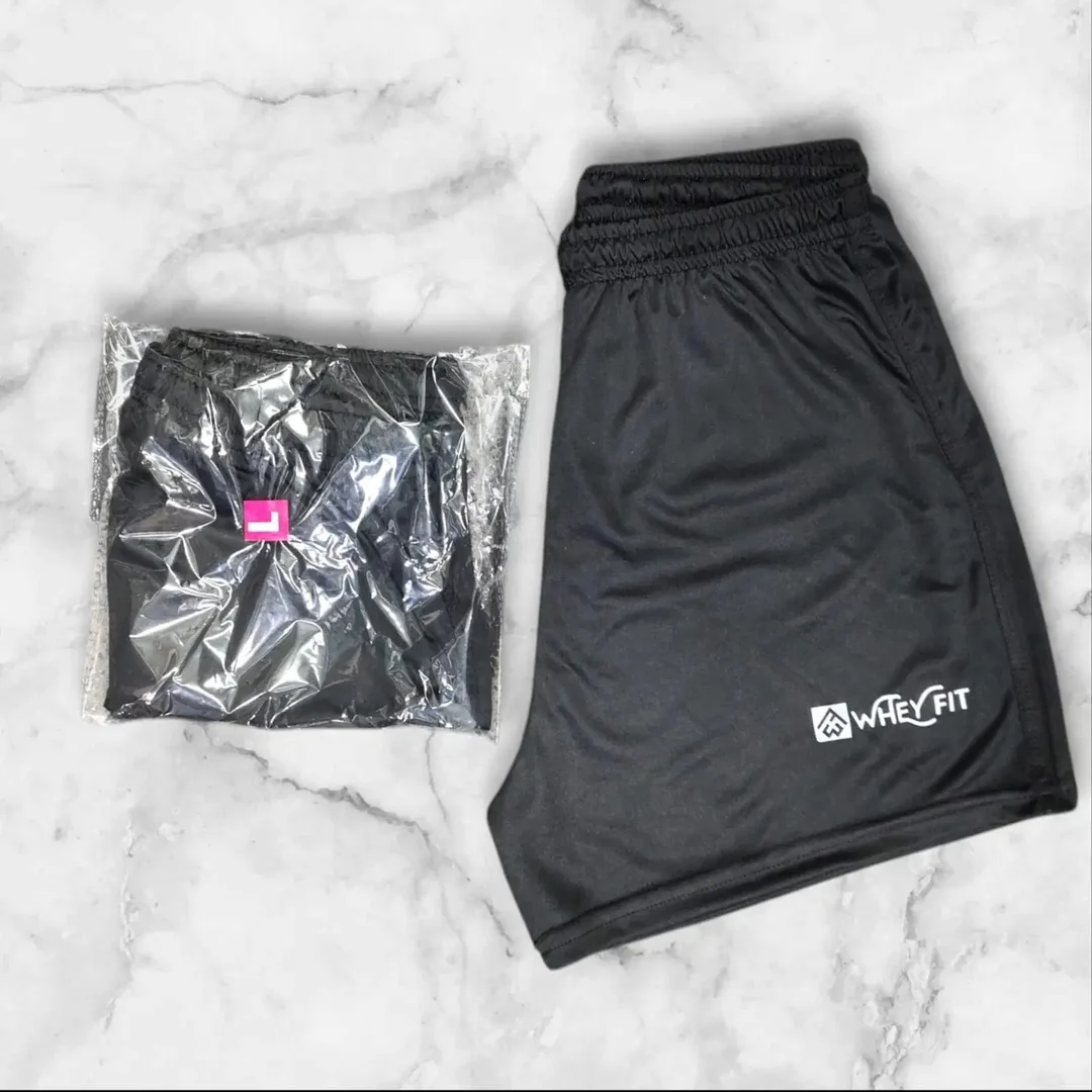 Black Polyester Sports Shorts Men | Pack of 2 Gym & Running Activewear | Breathable Performance Shorts M Size image 2