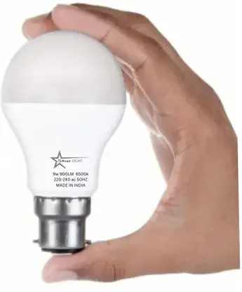 STARLIGHT 9 W Round B22 D LED Bulb | Energy-Saving, Durable, Home & Office Use, White Light| Pack of 4 image 3