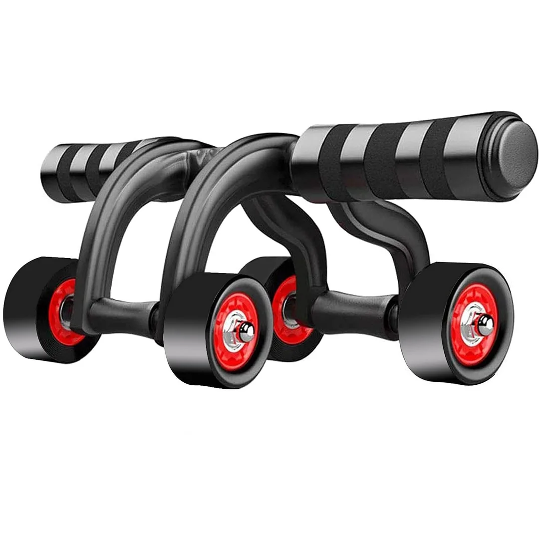 Vrutwa Anti Skid Abdominal Exercise Wheel | 4 Roller Ab Roller with Knee Mat for Core Training Stomach Exercise Fitness Gym Equipment for Men & Women image 1