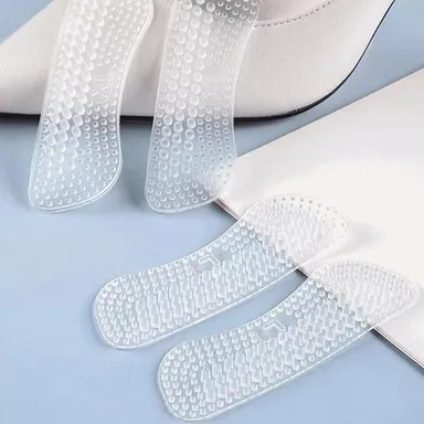 Vrutwa Heel Liner Cushions | 2 Pair Silicone Heel Grips for Women and Men | Anti Slip Heel Pads for Loose Shoes and Blisters