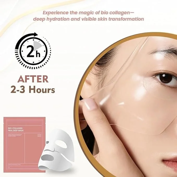 Vrutwa Bio-Collagen Overnight Face Mask | Deep Hydration | Anti-Aging & Pigmentation | Pore Minimizing | Elasticity & Skin Perfecting | Paraben-Free | All Skin Types | 1 Piece image 4