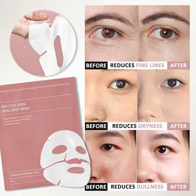 Vrutwa Bio-Collagen Overnight Face Mask | Deep Hydration | Anti-Aging & Pigmentation | Pore Minimizing | Elasticity & Skin Perfecting | Paraben-Free | All Skin Types | 1 Piece thumbnail 4