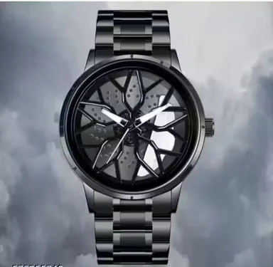 Rotating White Dial Analog Men Watch | Classic Bezel | Waterproof | Elegant Timepiece thumbnail 0