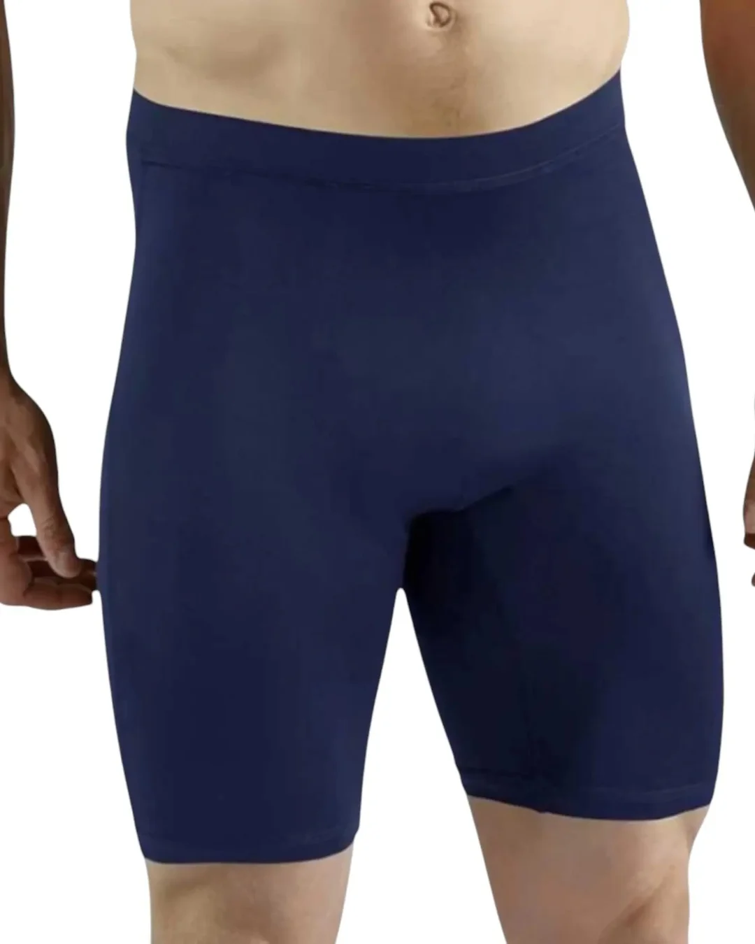 Navy Blue Polyester Men's Shorts, Pack of 1, Comfortable Gym Shorts for Men, Fitness Activewear image 1
