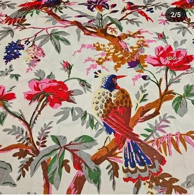 Pure Cotton Unstitched Printed Fabric 10 Meter Dress Material for Women Kurti Saree Blouse Lehenga Summer Wear thumbnail 3
