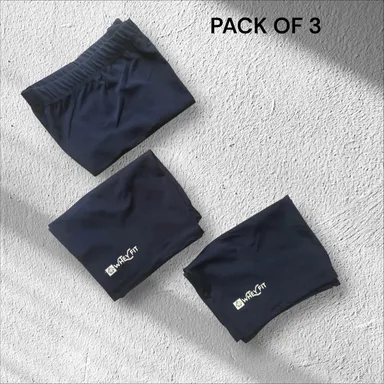 Navy Blue Lycra Men's Chino Shorts | XL Size Pack of 3 | Comfortable Stretchable Shorts for Summer | Stylish & Durable Chino Shorts for Active Men thumbnail 1