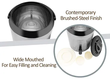 Milton Stellar 6 Thermosteel 5.7 L Insulated Stainless Steel Water Jug with Tap | Hot & Cold Beverage Flask Leak Proof Durable Easy Pour thumbnail 3