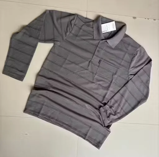 Men Cotton Blend Long Sleeve T-shirt with Pocket | Office & Casual | L Size image 1