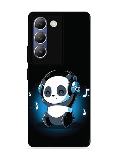 Leeon Vivo T3 5G Printed Case | HD Panda Music Print | Metal Back | Soft TPU | 360° Protection | Slim Fit Phone Cover thumbnail 0