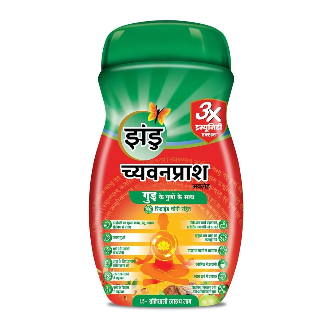 Zandu Chyawanprash Jaggery Immunity Booster | No Refined Sugar | Ayurvedic Herbal Supplement 910g | Natural Health Tonic for Adults | Best Immunity Support image 8