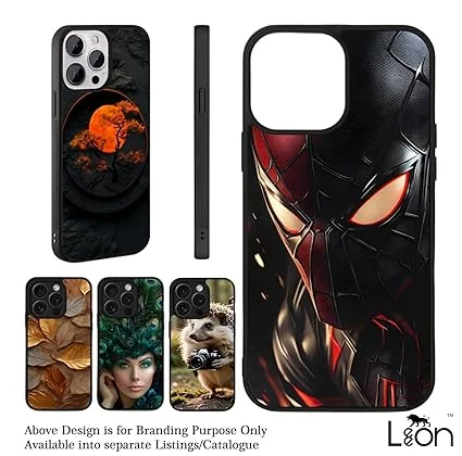 Leeon Metal Back Soft TPU Edges Case for Xiaomi Redmi Note 14 Pro 5G | HD Anime Bad Girl Print | 360° Full Protection image 4