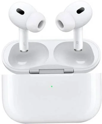 Airdods Pro | True Wireless Bluetooth Earphones with Case Cover | 3 Hours Playtime | Noise Cancelling TWS Earbuds | Compatible with All Smartphones | White image 1