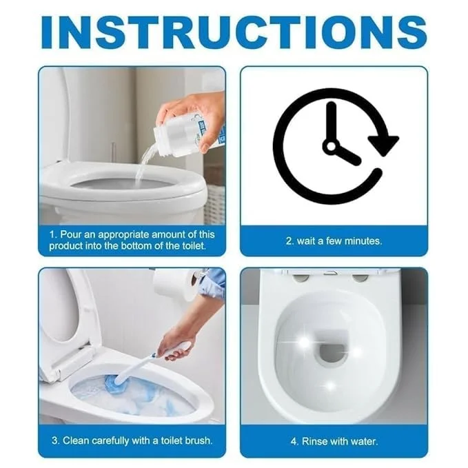 Vrutwa Toilet Oxygen Cleaner | Powder 250g Liquid 150ml Combo | Active Oxygen Bathroom Cleaner for Deep Cleaning and Odor Removal image 6